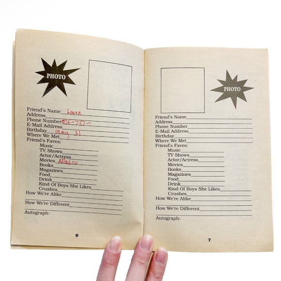 Vintage 1997 Girl to Girl Fill-In Friendship Journal Book Teens Tweens Sleepover - Picture 12 of 12